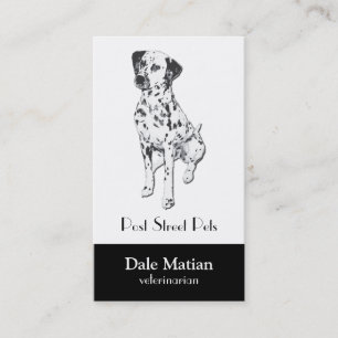 Dalmatian hund visitkort