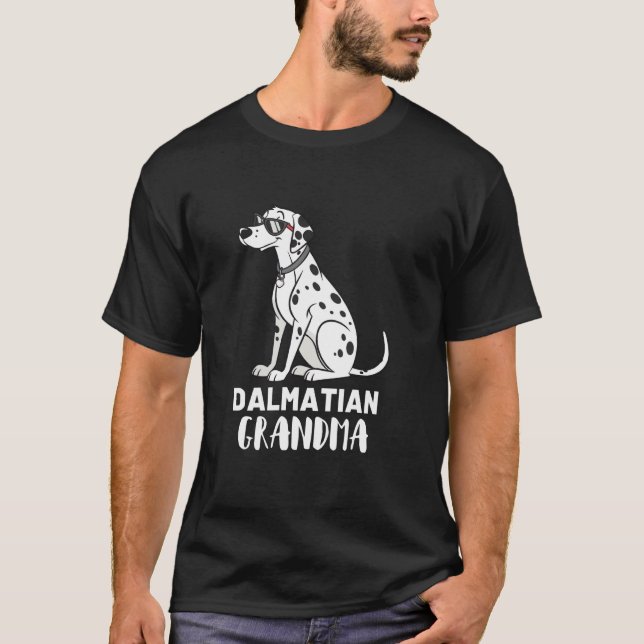 Dalmatian Hundägare Mormor T Shirt (Framsida)