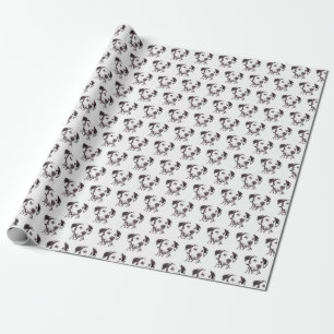 Dalmatian hundkonstgåva som slår in papper presentpapper