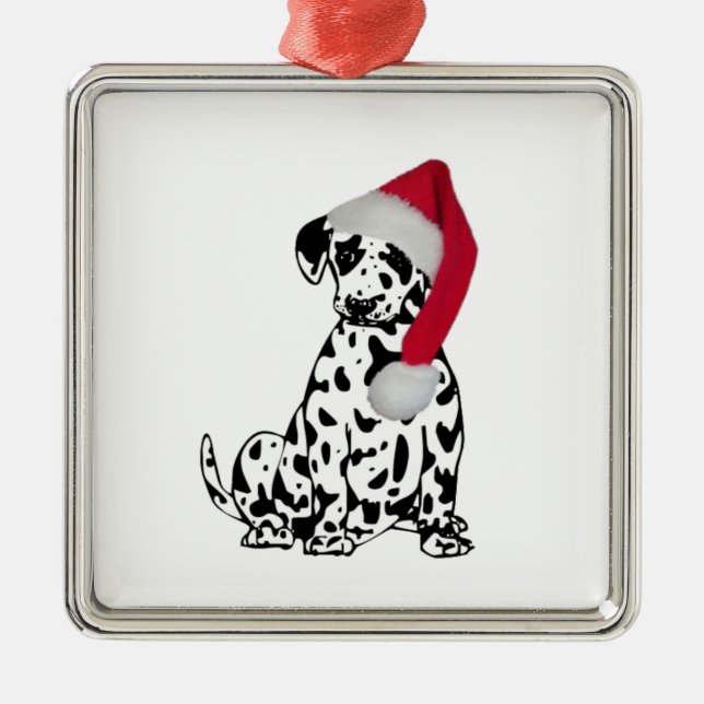 Dalmatian jul julgransprydnad metall (Framsidan)