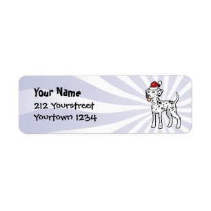 Dalmatian jul returadress etikett
