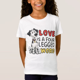 Dalmatian Kärlek är ett Fyrbokstavsord T Shirt