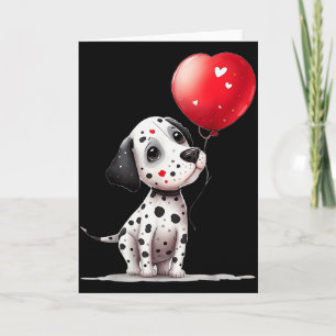 Dalmatian Kärlek Hjärtan För Alla Hjärtans Dag På Kort