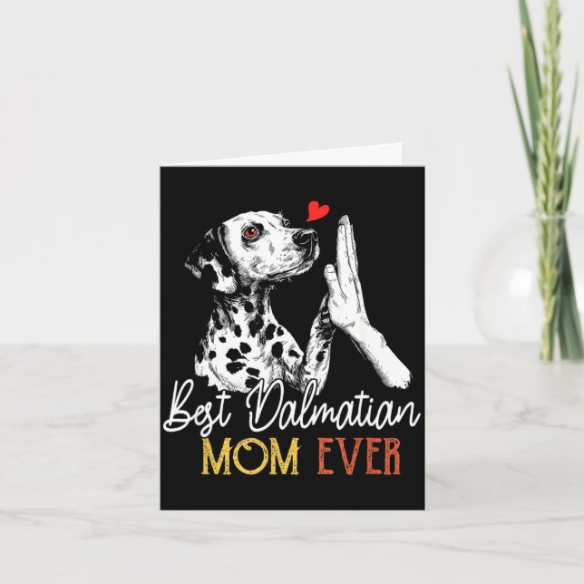 Dalmatian mamma någonsin rolig hund mamma mors dag kort (Framsida)