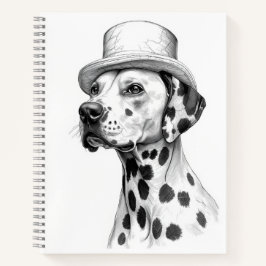 Dalmatian Marble Statue Vintage Style Notebook