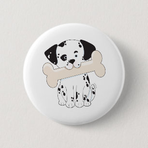 Dalmatian med ben knapp