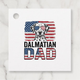 Dalmatian Pappa Patriotisk Vintage Hund Tröja Desi Gåvor Etiketter