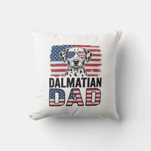 Dalmatian Pappa Patriotisk Vintage Hund Tröja Desi Kudde