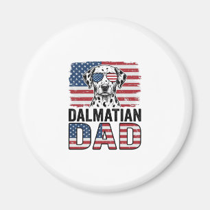 Dalmatian Pappa Patriotisk Vintage Hund Tröja Desi Magnet