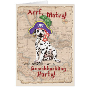 Dalmatian piratinbjudan OBS kort