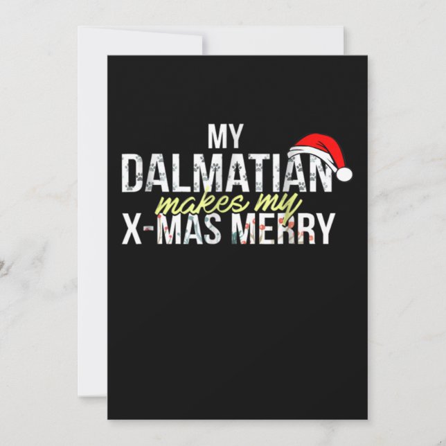 Dalmatian-present | Min dalmatiner gör min jul gla Inbjudningar (Framsida)