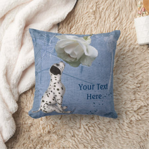 Dalmatian Puppy Vit ros Animal Kudde