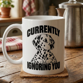 Dalmatian Sarksastisk Introvert Valp Hundälskare P Kaffemugg