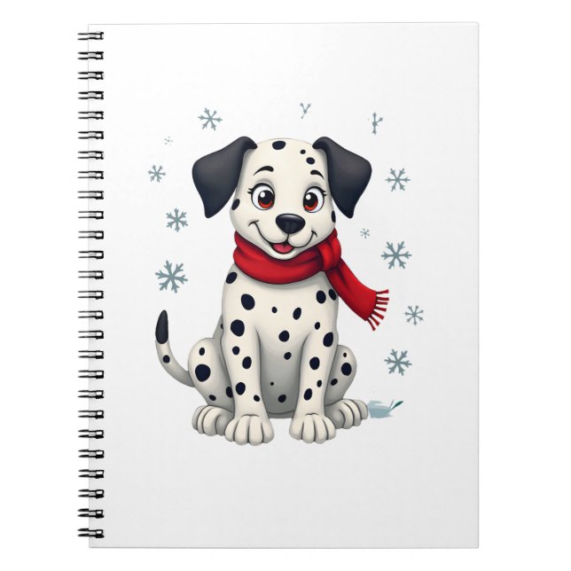 Dalmatian Snowy Fun Anteckningsbok (Framsidan)