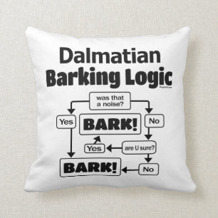 Dalmatian som skäller logik kudde