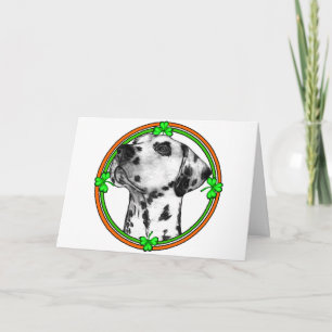Dalmatian st patricks day kort
