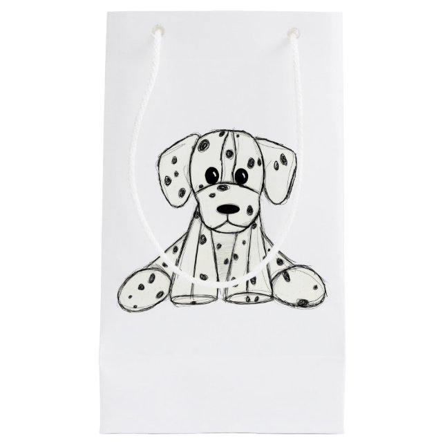 Dalmatian stoppad hund ritning kontur enkel svart (Framsidan)