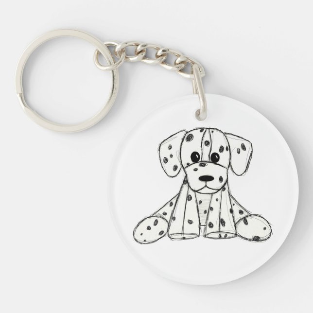 Dalmatian stoppad hund ritning kontur enkel svart (Framsidan)