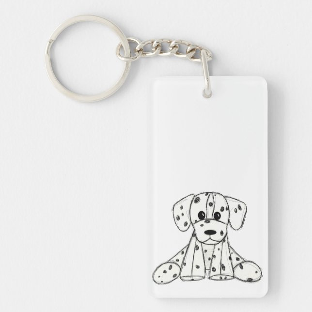 Dalmatian stoppad hund ritning kontur enkel svart (Framsidan)
