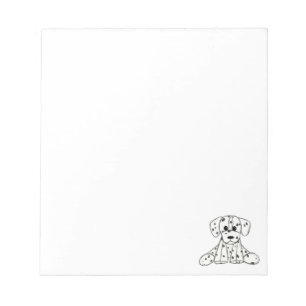 Dalmatian stoppad hund ritning kontur enkel svart anteckningsblock