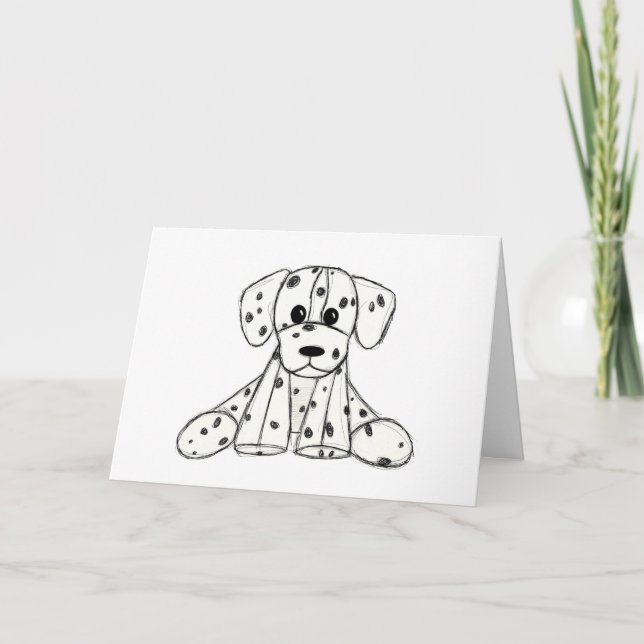 Dalmatian stoppad hund ritning kontur enkel svart program (Framsida)