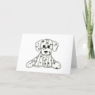 Dalmatian stoppad hund ritning kontur enkel svart program