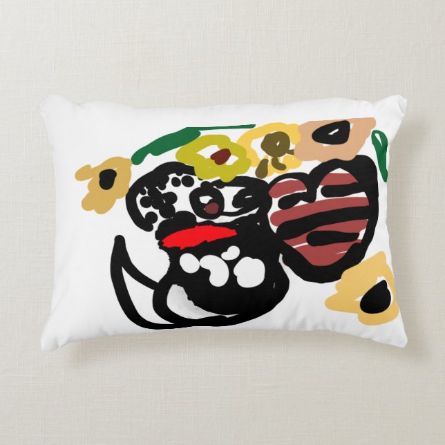 Dalmatian sunflowers prydnadskudde (Framsidan)