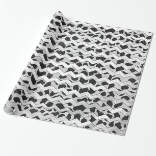 Dalmatian svartvita Chvron Presentpapper