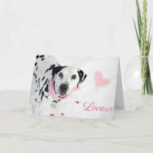 Dalmatian valentineskort helgkort (Framsida)