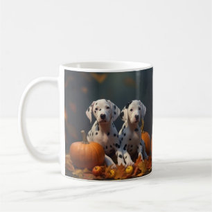 Dalmatian-valp Höstglädje Pumpa  Kaffemugg