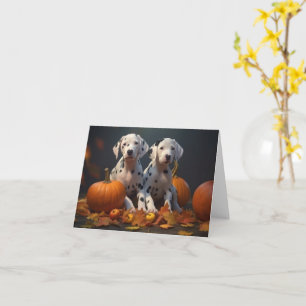 Dalmatian-valp Höstglädje Pumpa Kort