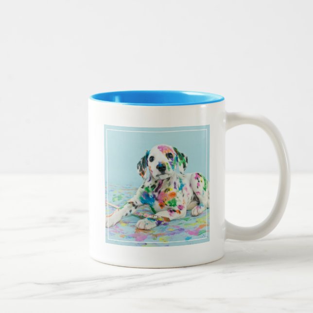 Dalmatian valp Två-Tonad mugg (Höger)