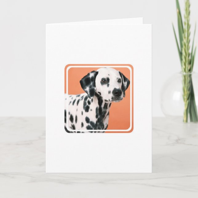 Dalmatian valphälsningkort kort (Framsida)