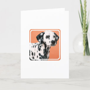Dalmatian valphälsningkort kort