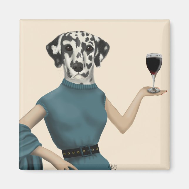 Dalmatian Vin Snob Magnet (Framsidan)