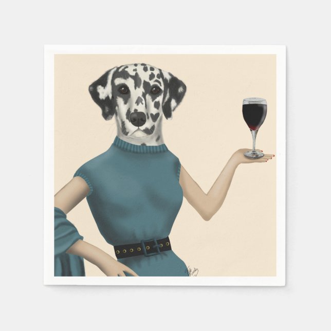 Dalmatian Vin Snob Pappersservett (Framsidan)