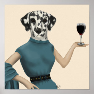 Dalmatian Vin Snob Poster