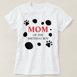 Dalmatianfläckar MAMMA till födelsedagsbarnet T Shirt