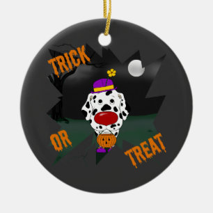 DalmatianHalloween clown Julgransprydnad Keramik