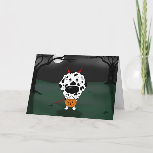 DalmatianHalloween djävulen Kort (Framsida)