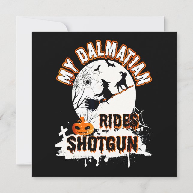 Dalmatianpresent | Min dalmatiner åker shotgun Inbjudningar (Framsida)