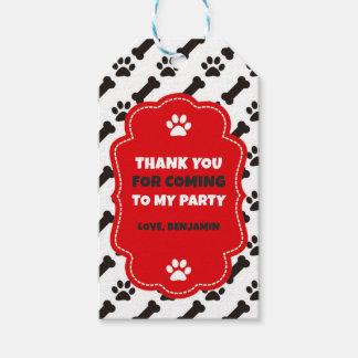 Dalmatians Favor Tag for Birthday Party Puppy Dog Presentetikett
