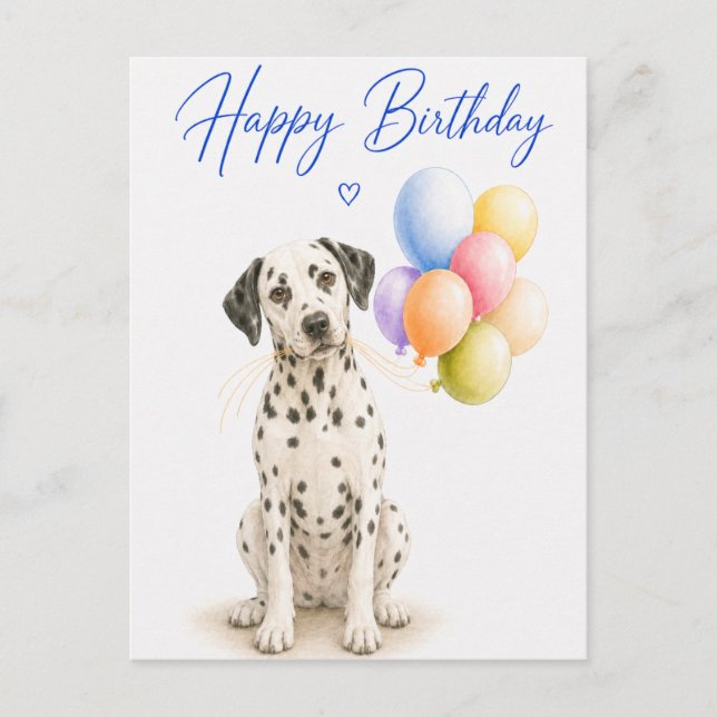 Dalmatians födelsedag vykort (Framsida)