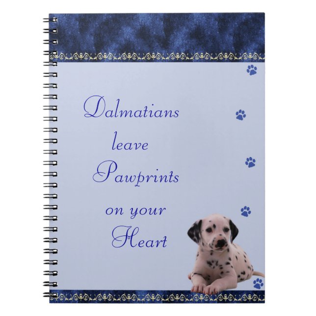 Dalmatians Pawrints på din Anteckningsbok (Framsidan)