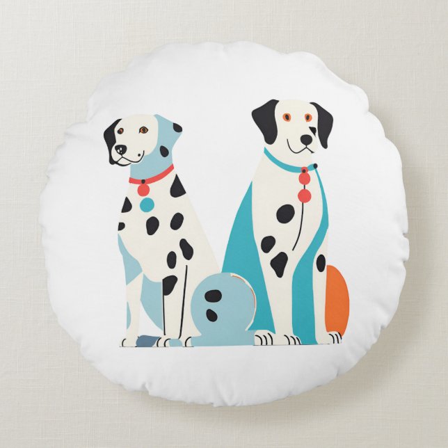 dalmatians rund kudde (Framsidan)