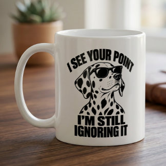 Dalmatiansk Antisocial Sarksastisk Valp Hund Gåva Kaffemugg