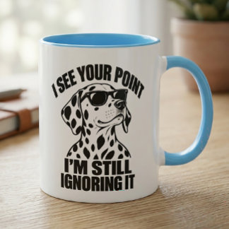 Dalmatiansk Antisocial Sarksastisk Valp Hund Gåva Mugg