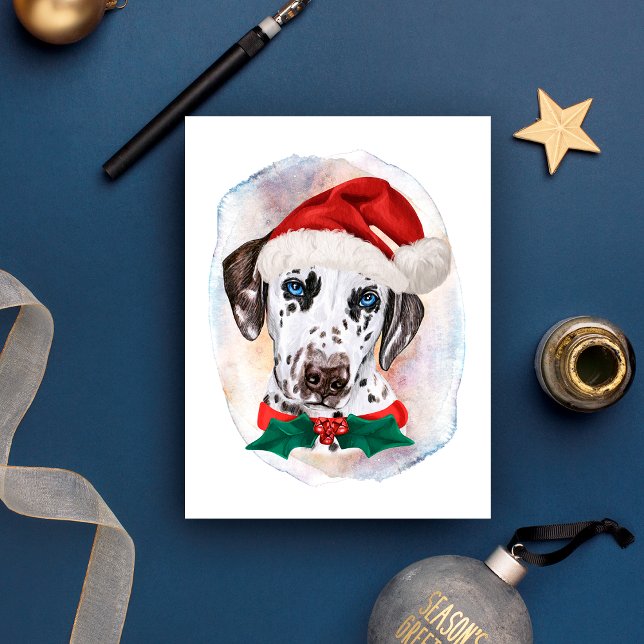 Dalmatianska julpresenter för hundälskare helg vykort (Skapare uppladdad)