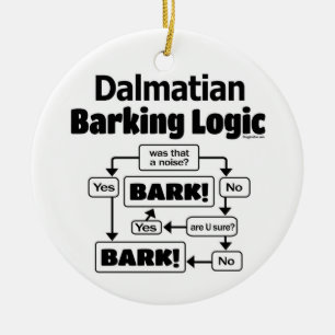 Dalmatien Barking Logic Julgransprydnad Keramik