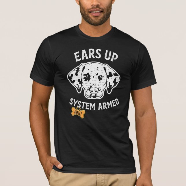 Dalmatien Big hund Armed T Shirt (Framsida)